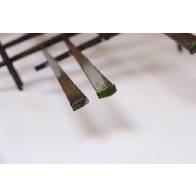 Vintage Brutalist Abstract Freestanding Metal Nail Art Sculpture For Sale - Image 12 of 12