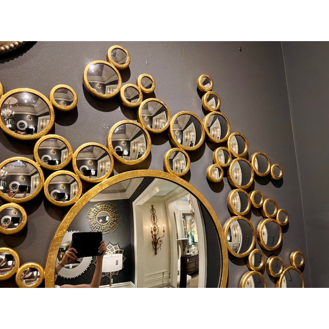 Global Views Global Views Modern Gold Aquarius Wall Mirror For Sale - Image 4 of 6