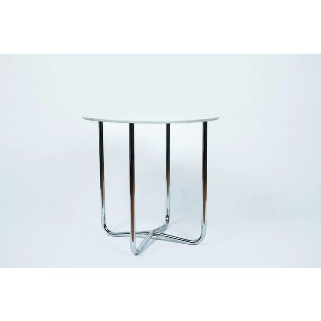 Bauhaus Style Model 501A Side Table in White by Willem Hendrik for Gispen, 1950s For Sale - Image 6 of 8