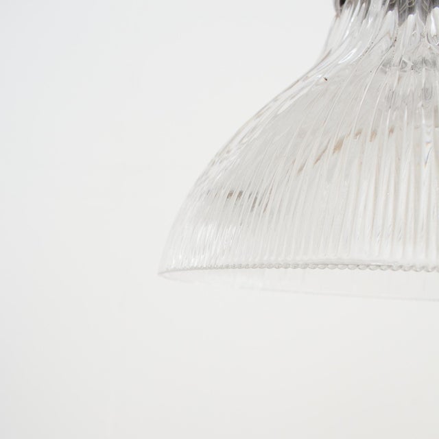 Antique Glass Pendant Light from Holophane, 1950s For Sale - Image 6 of 11