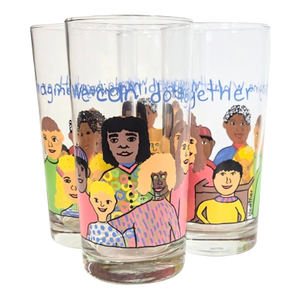 Multi-Ethnic Folk Art Tumblers- Set of Four