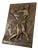 High Relief Falconer Sculpture Panel in Wood by P. Conforti, 20th Century For Sale