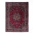 1950s Vintage Kashan Persian Medallion Wool Rug in Red For Sale