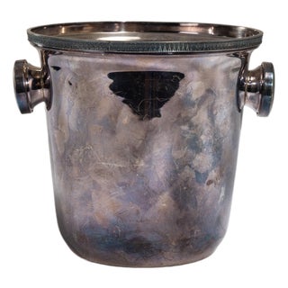 Mid 20th Century France Eggplant Silver Ice Bucket For Sale