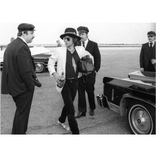 "Keith Richards, Holding a Bottle of Jack Daniels, Midwest Airport, 1979" Henry Diltz Silver Gelatin Black and White Photograph #103 For Sale