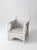 Antique White Wicker Lounge Chair With Floral Cushions For Sale - Image 14 of 17