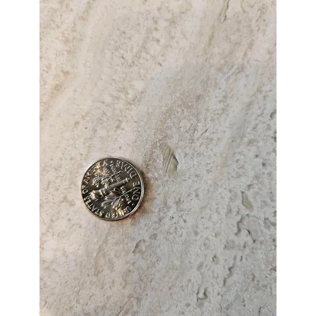 Tavertine Marble Nesting Bunching Tables For Sale In Minneapolis - Image 6 of 6