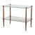 French Wood and Glass Two-Tier Side Table For Sale