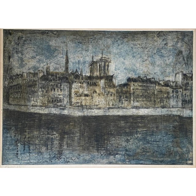 1965 Moishe Smith Paris Color Etching For Sale - Image 6 of 6