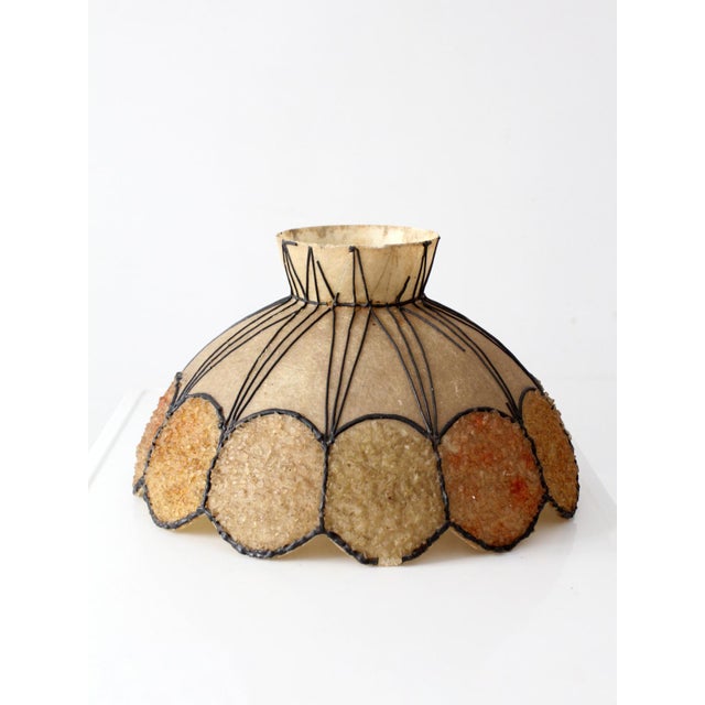 Mid-Century Atomic Fiberglass Chandelier Shade For Sale - Image 6 of 15