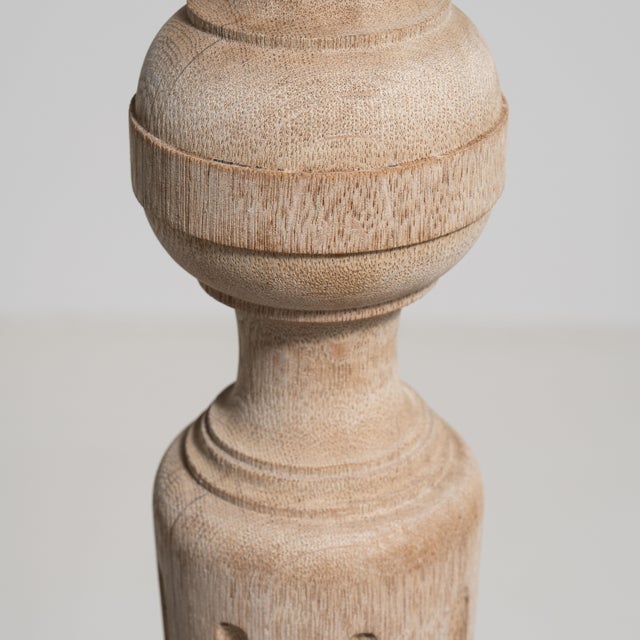 Antique White 19th Century France Antique White Oak Pedestal For Sale - Image 8 of 14