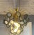 Large Vintage Chandelier in Polished Brass with Glass Discs, 1990s For Sale - Image 9 of 9