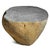 Solid heavy stone boulder vintage outdoor side table or stool. This rustic organic modern piece will look beautiful and...