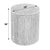 Modern Sylvester 15 in. W Round Marble and Wood Side Table, Gray For Sale - Image 3 of 6