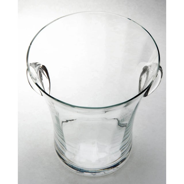 Glass Ice bucket Slender classic elegance describes this minimalist wine or champagne bucket. Thumbprint handles make it...