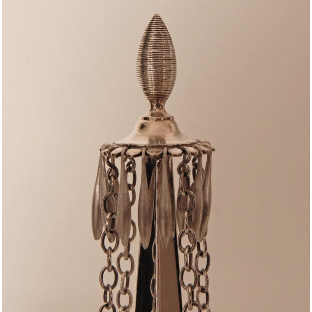 Antique Sterling Silver Candelabras Napoleonic Empire Obelisk a Pair For Sale - Image 11 of 14