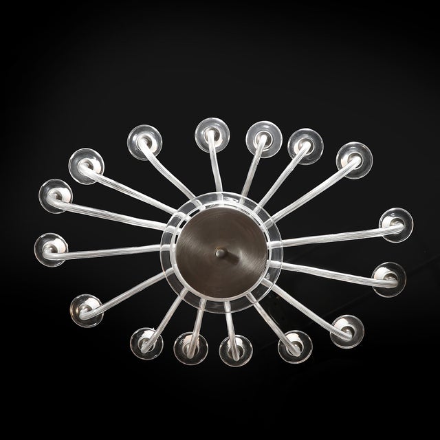 Mid-Century Modern Classical Hand-Blown Murano Glass 16-Arm Chandelier For Sale - Image 17 of 18