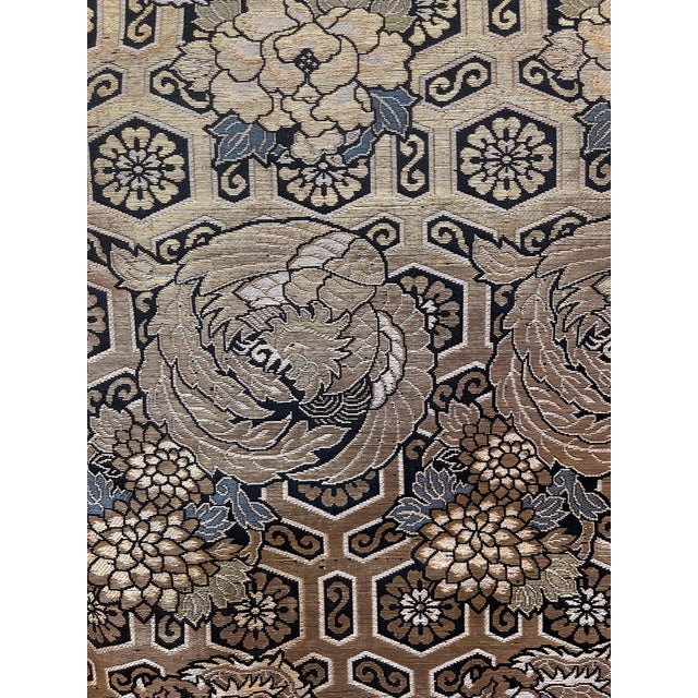 Mid-Century Modern Japanese Brocade Noh Costume Kimono Robe Meiji Period For Sale - Image 3 of 18