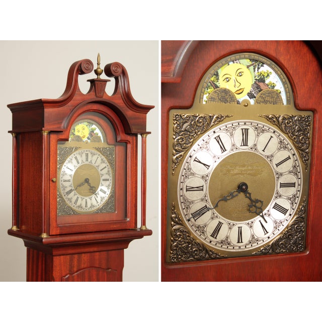 1970s Daneker 'The Senator' Mahogany Case Grandfather Clock Chairish