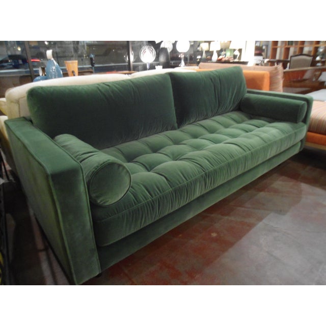 Sven Grass Green Sofa W Bolster Pillows By Article Chairish
