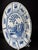 18th Century Blue and White Faience Charger in the style of Delft Kraak, Netherlands For Sale - Image 3 of 13