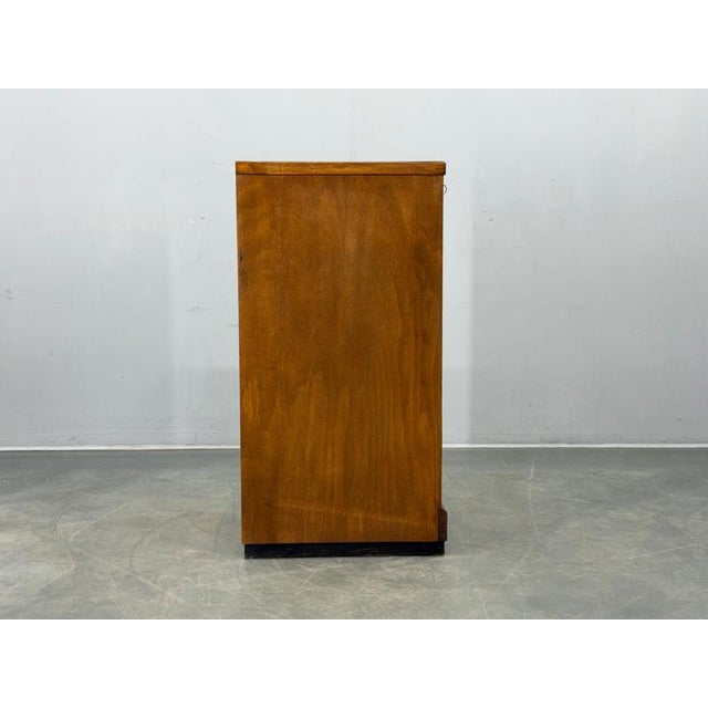 Art Deco Tambour Office Cabinet in Beech, Czechoslovakia, 1940s For Sale - Image 16 of 18