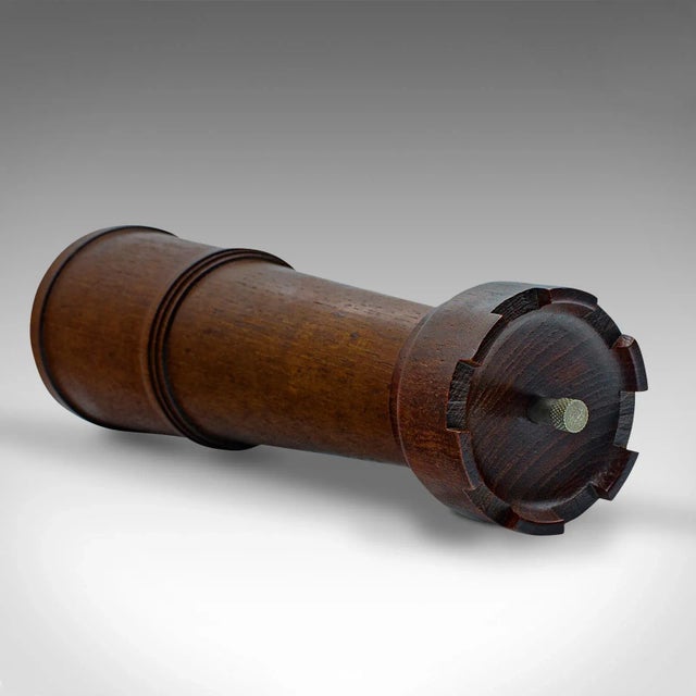 1960s Vintage English Oak Decorative Pepper Grinder For Sale - Image 4 of 9