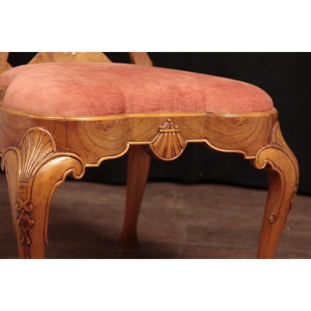 Queen Anne Walnut Dining Chairs, Set of 10 For Sale - Image 3 of 13