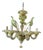 1950s Green Murano Floral Chandelier For Sale