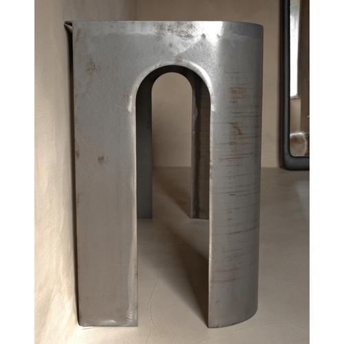 Rectangular Naturally Patinated Steel Writing Desk by Dennis Kaiser For Sale - Image 4 of 8