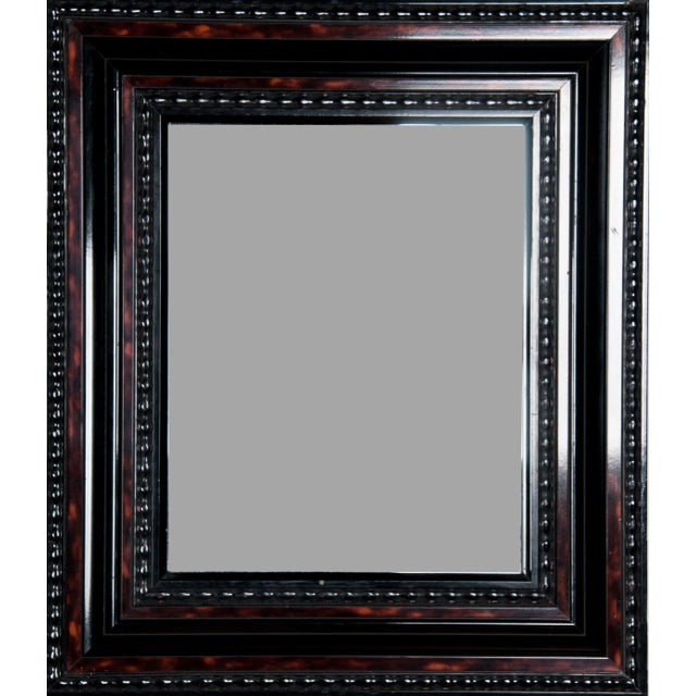 Late 19th Century Red Tortoise Framed Mirror With Carved Inner Edge For Sale - Image 4 of 4