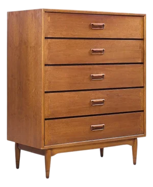Lane Acclaim Mid Century Walnut Highboy Dresser
