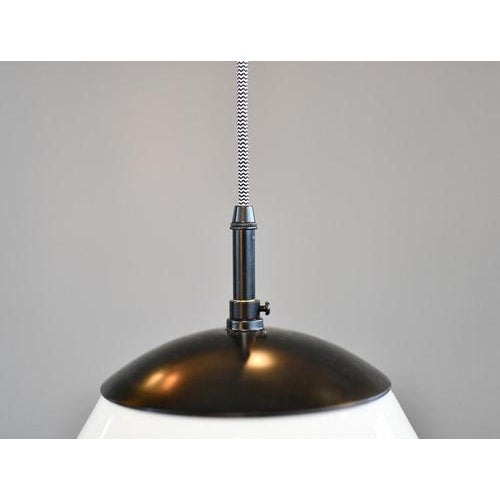 Mithras Opaline Glass Pendant Light By August Walter & Sohne - Stepped handblown opaline glass - Takes E27 fitting bulbs -...