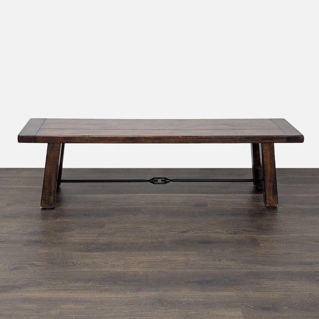 Pottery Barn Benchwright Extendable Rustic Dining Set With Table, 5 Chairs & Bench For Sale In San Francisco - Image 6 of 13