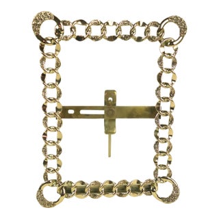 Late 19th Century English Brass Chain Link Photo Frame For Sale