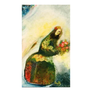 Juan García Ripollés, Woman With Flowers 3, Oil Painting