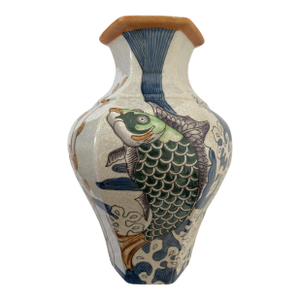 Vintage Porcelain Hexagon Ginger Jar by Seymour Mann