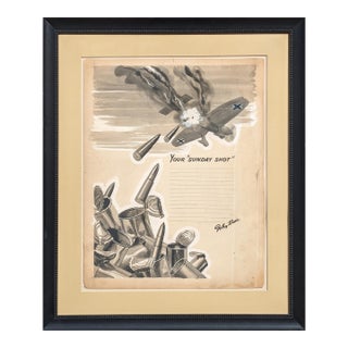 Robert Joy "You're Sunday Shot" Early Modern Original Ad Layout for Foley's with Airplane, Early 20th Century For Sale
