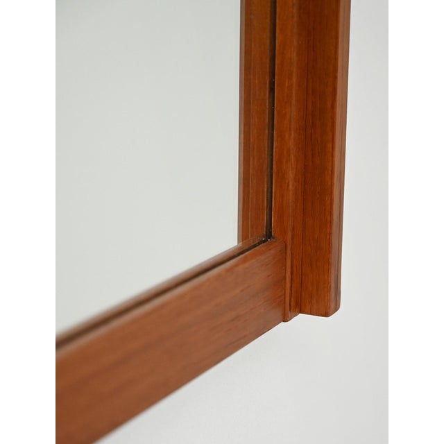 Scandinavian Mahogany Wall Mirror, 1960s For Sale - Image 4 of 7