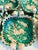 Vintage Italian Vietri Earthenware Pottery Handpainted Leaping Deer Emerald Green Salad Service for 8 For Sale - Image 10 of 12