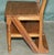 Antique English Arts & Crafts Metamorphic Library Steps in Tiger Oak, 1880 For Sale - Image 9 of 18