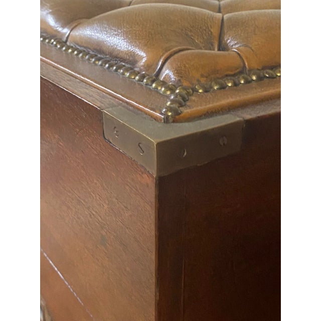 Wood 19th Century English Campaign Trunk For Sale - Image 7 of 13