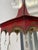 French 1900s Hand Painted Red Flowers Pagoda Murano Drops and Stars Chandelier Rare For Sale - Image 3 of 9