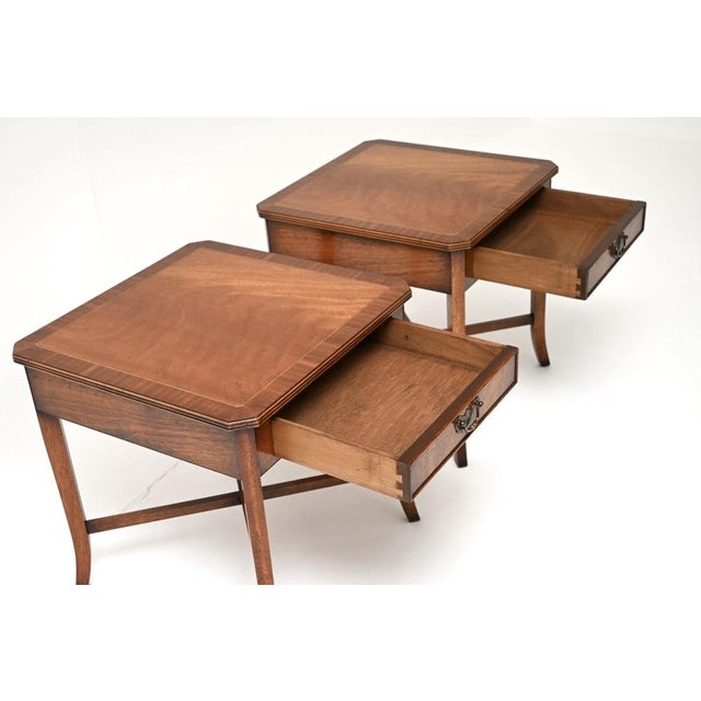 Georgian Style Bedside Tables, 1950s, Set of 2 For Sale - Image 6 of 11