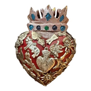 Mexican Milagros Sacred Heart For Sale