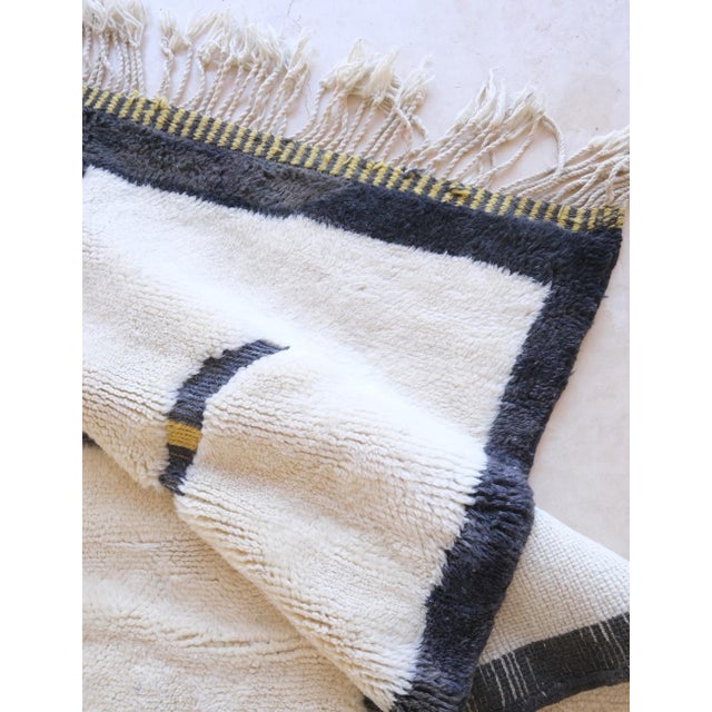 Textile Moroccan Beni Mrirt Wool Rug - 10.3 X 7.2 Ft For Sale - Image 7 of 8