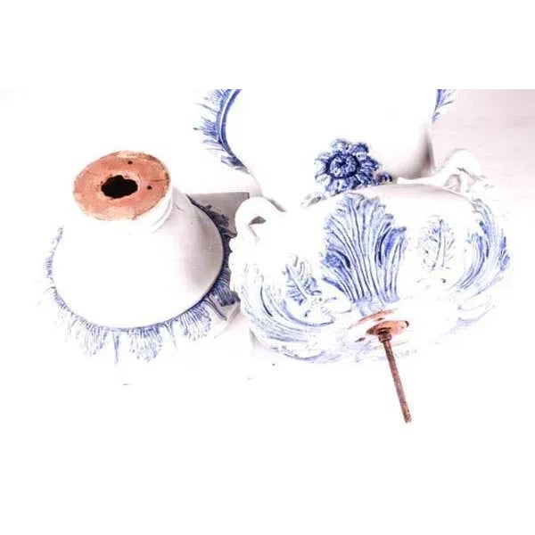 Monumental Majolica Grecian Style Urn For Sale - Image 9 of 10