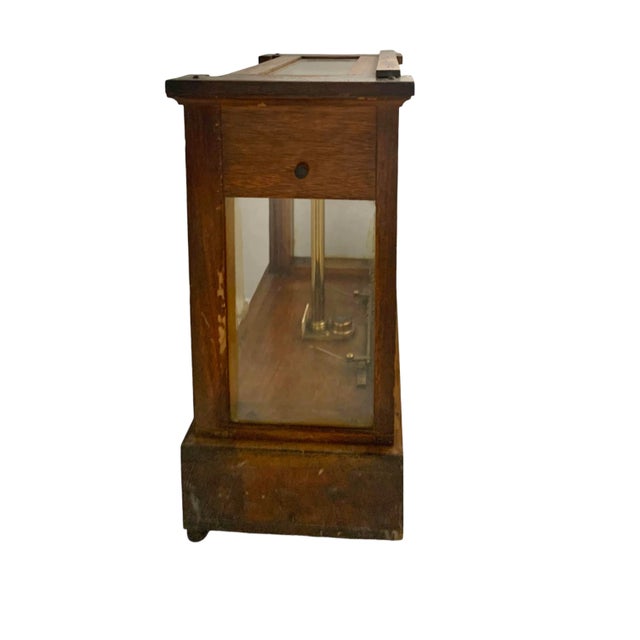 Early 20th Century Antique Pharmacist Scale in Wood Glass Case by Voland and Sons For Sale - Image 9 of 11