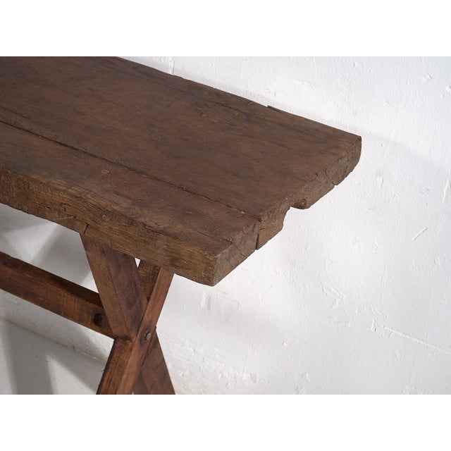 Antique Rustic Wood Table, 1900 For Sale - Image 11 of 14
