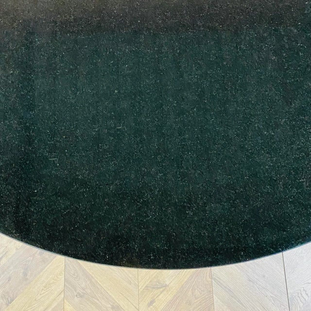 Vintage Black Granite & Chrome Dining Table, 1970s For Sale - Image 12 of 13